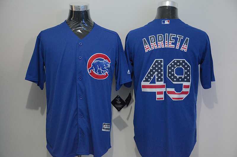 Chicago Cubs #49 Jake Arrieta Blue USA Flag Fashion Stitched MLB Jersey,We sell and wholesale Chicago Cubs #49 Jake Arrieta Blue USA Flag Fashion Stitched MLB Jersey on line form chian!